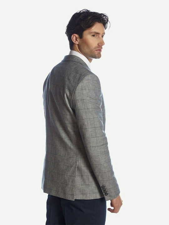 Sogo Men's Suit Jacket Regular Fit Gray