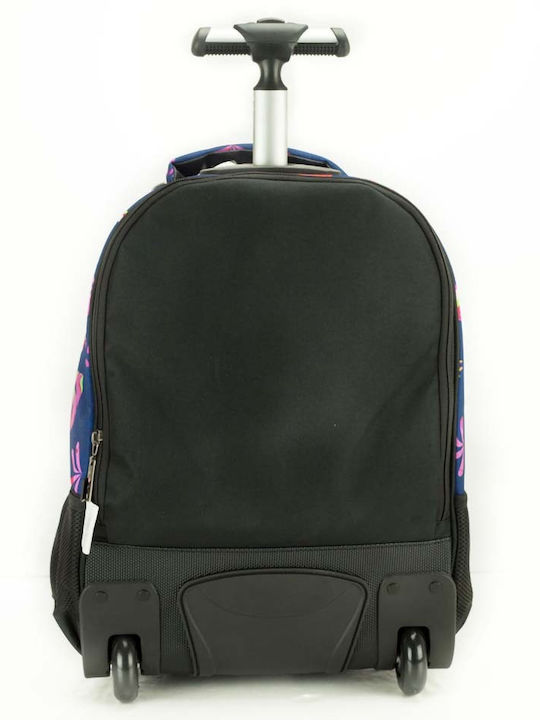Maui & Sons School Bag Trolley Elementary, Elementary Blue with Water Bottle Holder
