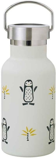 Fresk Kids Water Bottle Thermos Stainless Steel with Straw Penguin 350ml