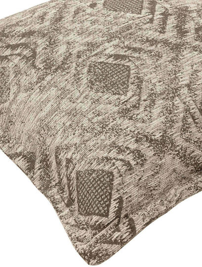 Madi Ziggurat Vison Beige 45x45cm Throw Pillow