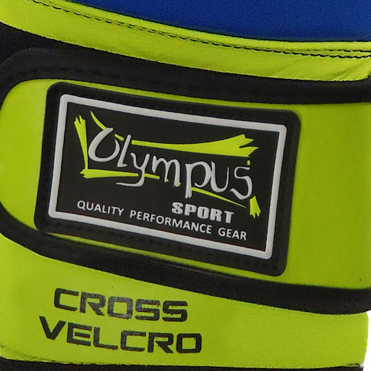 Olympus Sport Pro Mexican Cross Kids Leather Boxing Gloves for Competition Blue