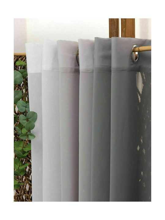 Palamaiki Curtain with Grommet Yara Grey 140x260cm