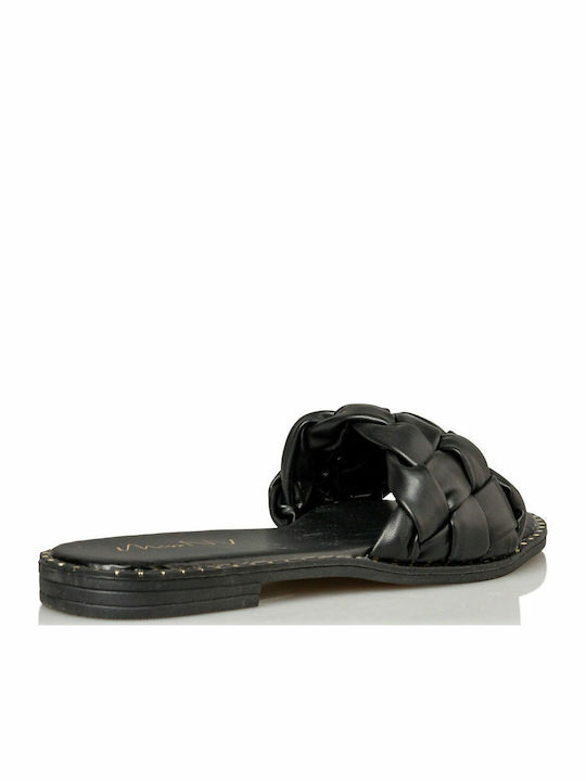 Women's Flat Sandals in Black Color