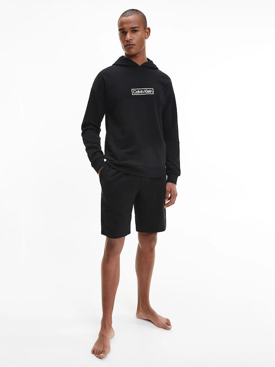 Calvin Klein Καλοκαιρινή Ανδρική Βερμούδα Πιτζάμας Βαμβακερή Μαύρη