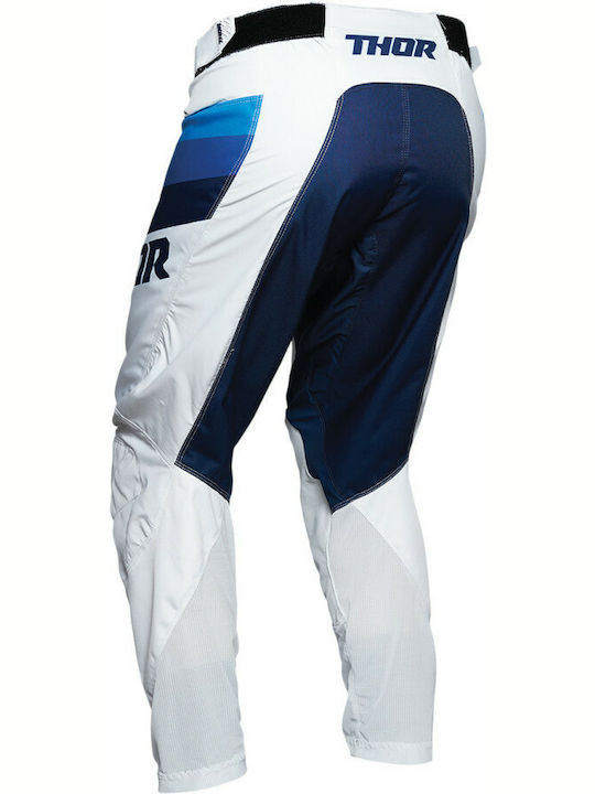 Thor Pulse Racer Καλοκαιρινό Ανδρικό Παντελόνι Motocross White/Navy