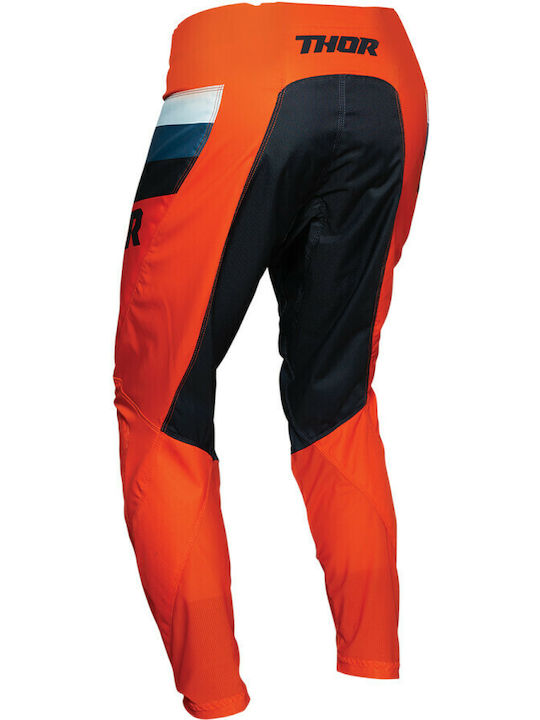 Thor Youth Pulse Racer Summer Motocross Pants Orange/Midnight