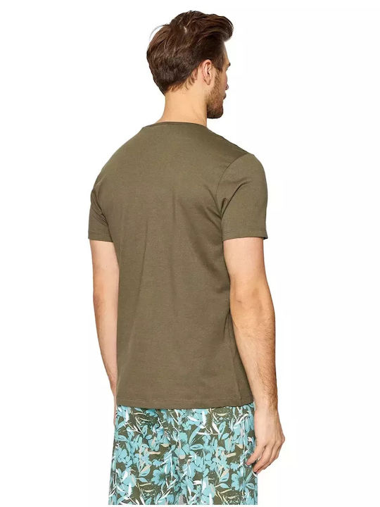 Guess Men's Summer Cotton Pajamas Set Green