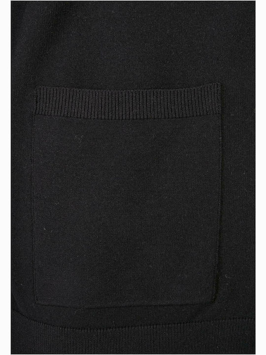 Herren Strickjacke mit Knöpfen Schwarz