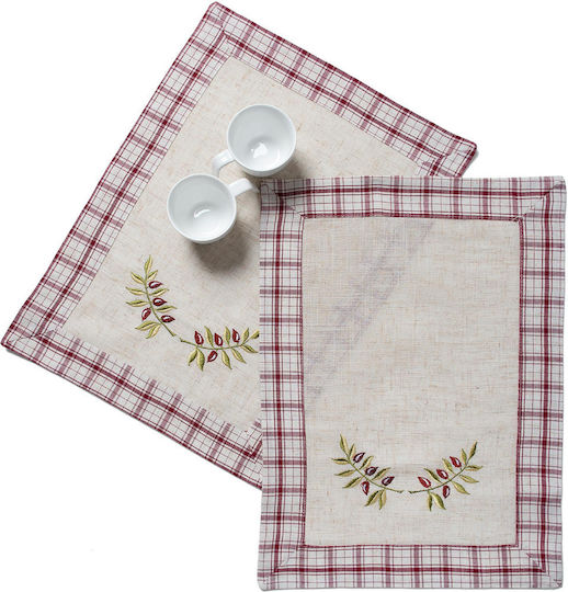 Silk Fashion Σουπλά Υφασμάτινο Κόκκινο 50x35cm Silk Fashion Σουπλά Υφασμάτινο Κόκκινο 50x35cm