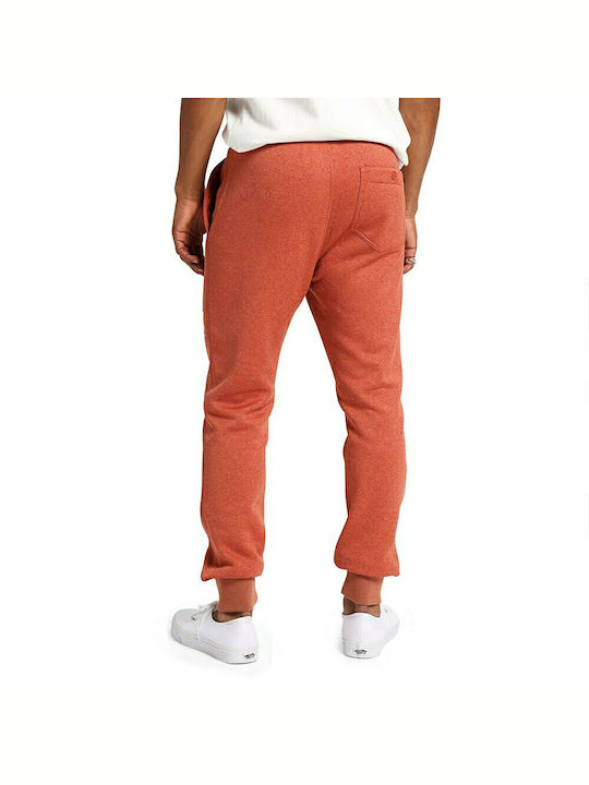 Burton Men's Fleece Sweatpants with Rubber Orange