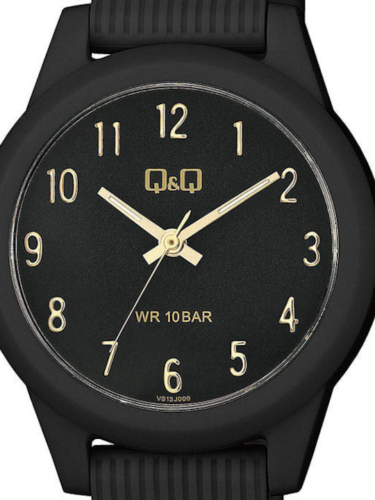 Q&Q Kids Analog Watch with Rubber/Plastic Strap Black