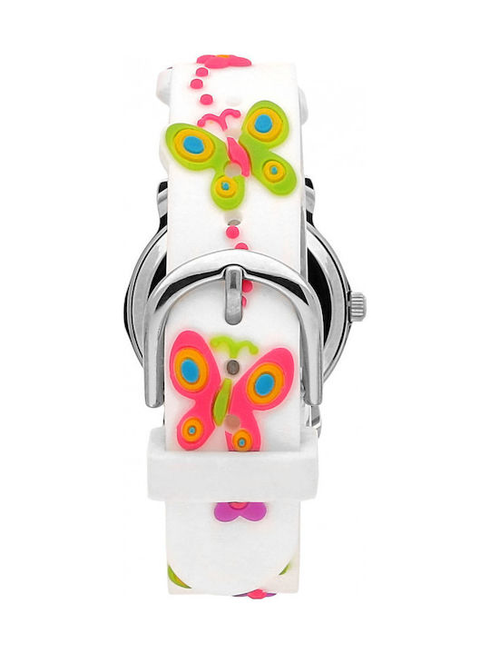 Kikou Kids Analog Watch with Rubber/Plastic Strap White