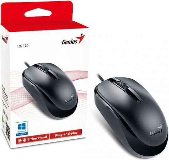 Genius DX-120 Ενσύρματο Mini Ποντίκι Μαύρο