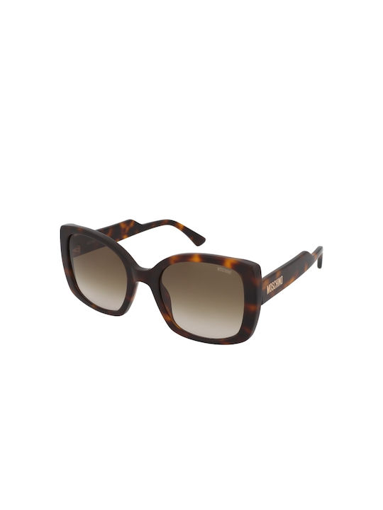 Moschino Women's Sunglasses with Brown Tartaruga Plastic Frame and Brown Gradient Lens MOS124/S 05L/HA