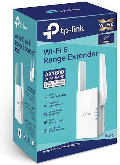 TP-LINK RE605X v2 Mesh WiFi Extender Dual Band (2.4 & 5GHz) 1750Mbps