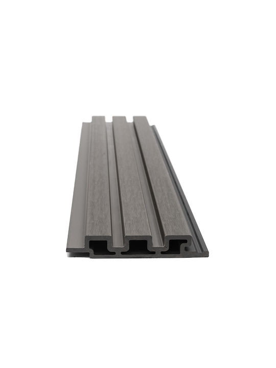 3D Wall Panel PVC Screw-on Dark Gray 290x14.75x2.5cm