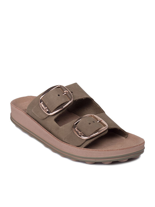 Despoina Sandale Casual Damă de Piele Anatomici Maro