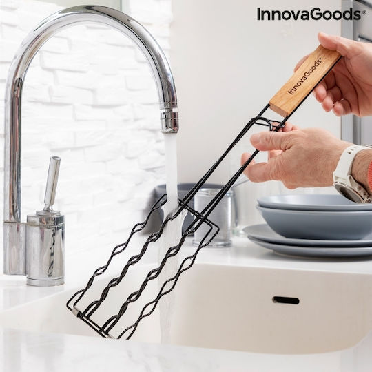 InnovaGoods Двойна Метална Скара за Печене Незалепваща за Колбаси 51брx8брсм.