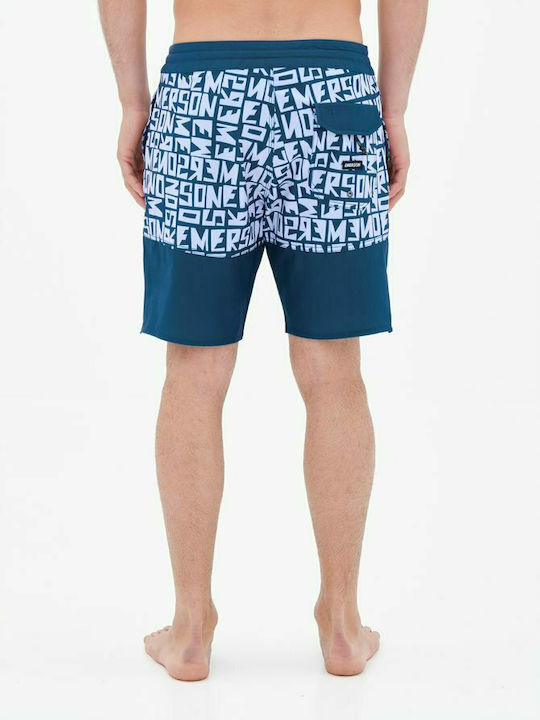 Emerson Men's Swimwear Bermuda Navy Blue with Patterns