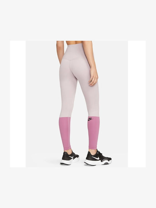 Nike One Dance Women's Long Training Legging High Waisted Dri-Fit Pink