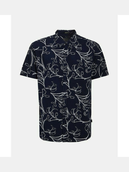 Guess Men's Shirt Short Sleeve Navy Blue