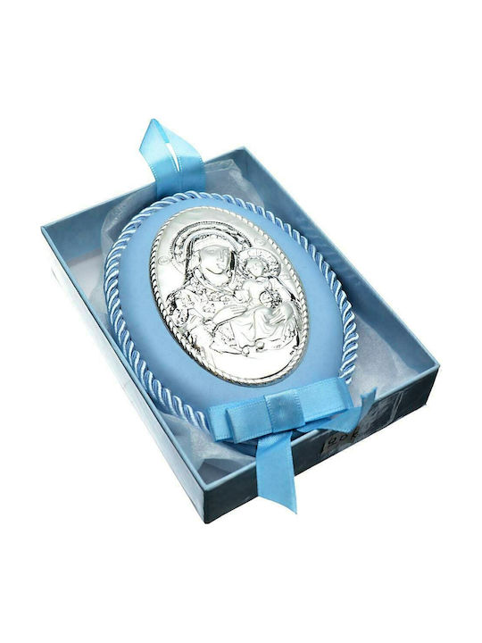 Prince Silvero Saint Icon Kids Talisman with the Virgin Mary made of Silver MA-D510-C