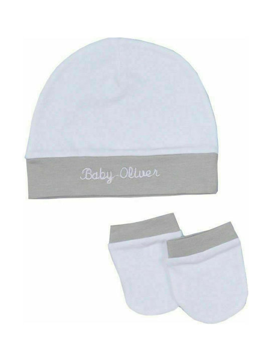 Baby Oliver Παιδικά Γάντια Χούφτες για Νεογέννητο Λευκά
