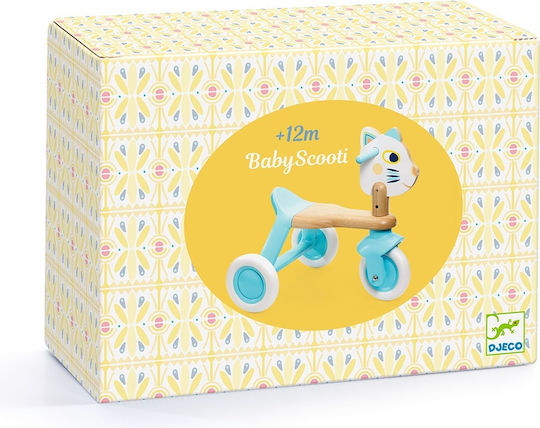 Djeco Cat Bike Animal Ride On for 12+ Months Light Blue