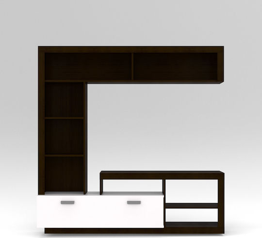 Σύνθετο Σαλονιού Floks Wenge / Λευκό Μ170xΒ41xΥ170εκ.