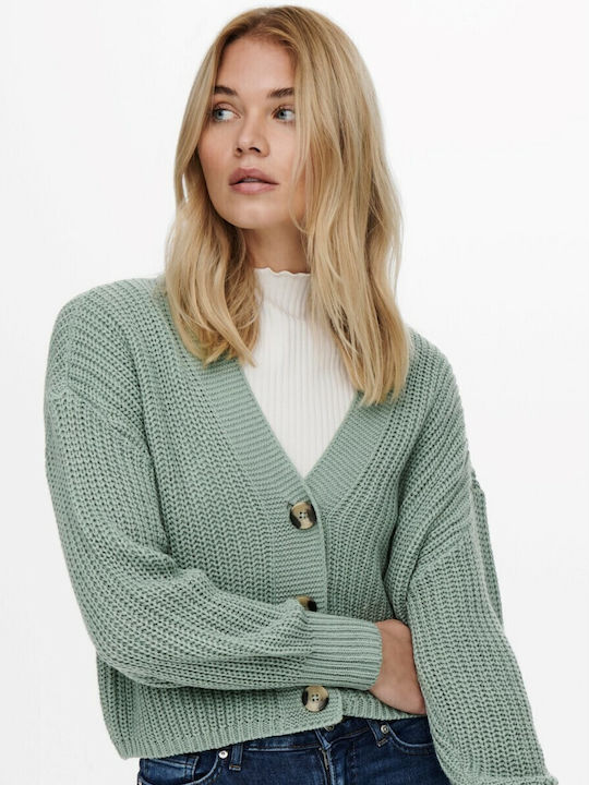 Women's Knitted Cardigan with Buttons Mint