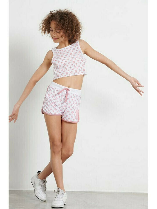 Παιδικό Crop Top Αμάνικο Λευκό