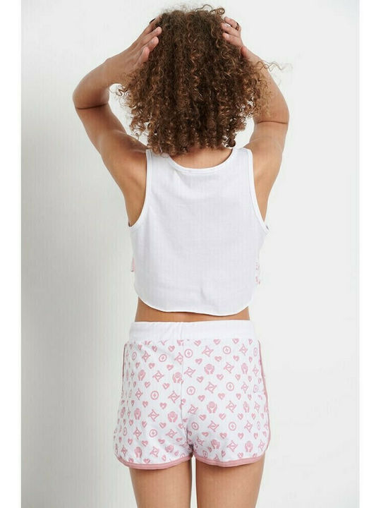 Παιδικό Crop Top Αμάνικο Λευκό