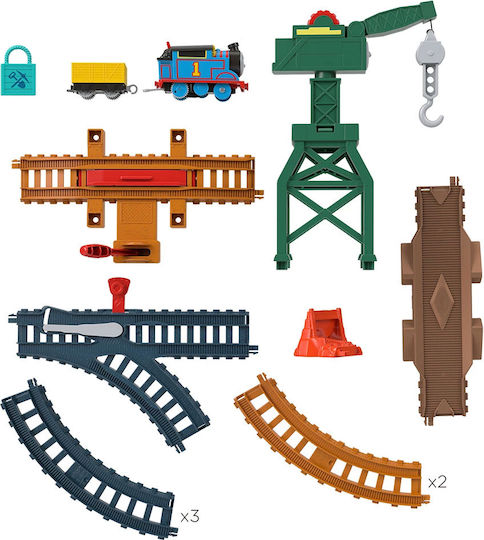 Fisher-Price Thomas And Friends Talking Cranky Set, Treno Motorizzato Con Binari, Gru E Frasi, Giocattolo Per Bambini