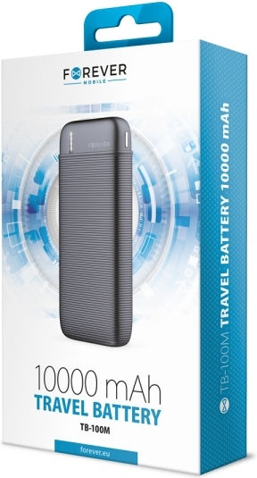 Forever TB-100M Power Bank 10000mAh με Θύρα USB-A Μαύρο