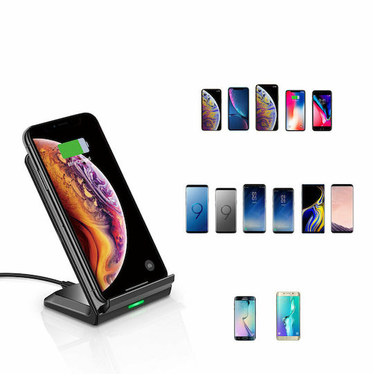 Choetech Încărcător Wireless (Qi Pad) 10W Negruς (T524-S & Cable)