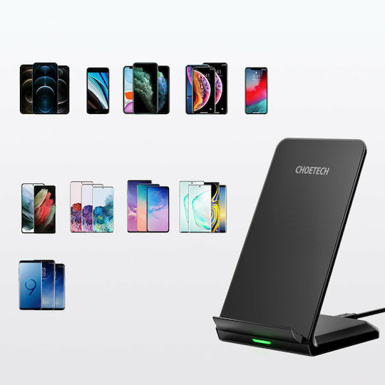 Choetech Încărcător Wireless (Qi Pad) 10W Negruς (T524-S & Cable)