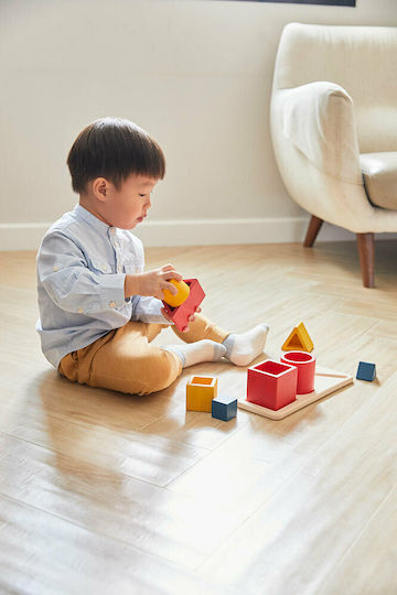 Plan Toys Παιχνίδι Ταξινόμησης Σχημάτων Σχήματα σε Φωλίτσες από Ξύλο για 18+ Μηνών