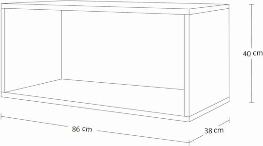 Έπιπλο Τηλεόρασης Torvald Λευκό Μ86xΠ38xΥ40cm