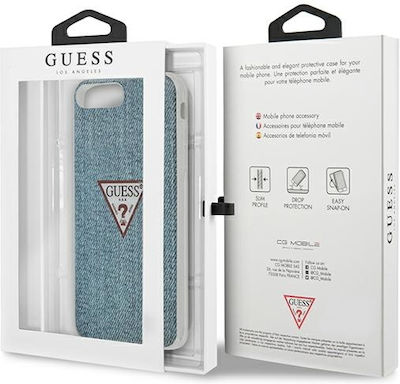 Guess Jeans Plastic / Fabric Back Cover Light Blue (iPhone 8/7 Plus)