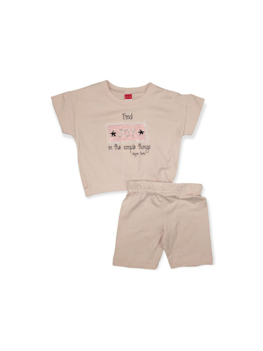 Joyce Kinder Set mit Shorts Sommer 2Stück Rosa