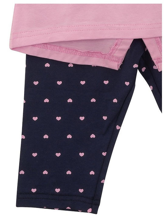 Funky Kids Set with Leggings Summer 2pcs Pink