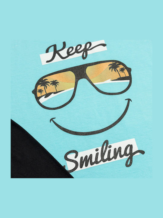 Minerva Pijama pentru copii De vară Turcoaz Keep Smiling