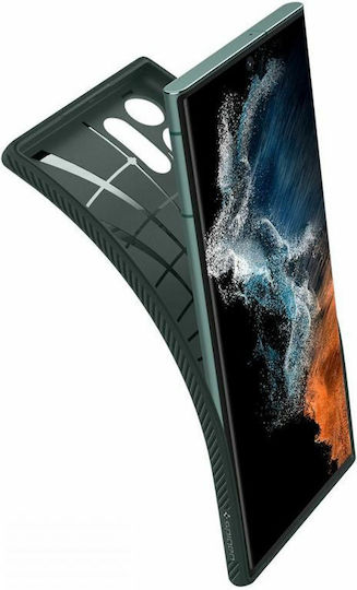Spigen Liquid Air Umschlag Rückseite Silikon Abyss Green (Galaxy S22 Ultra 5G)