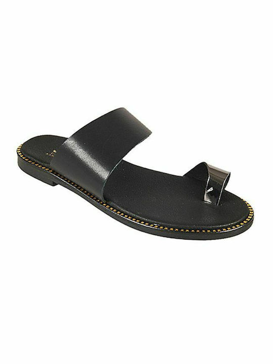 Elenross Women's Flat Sandals in Black Color