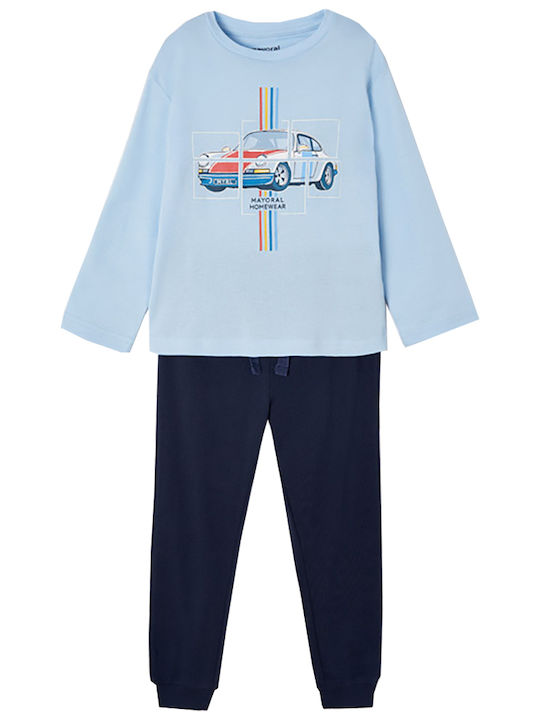 Mayoral Set Top & Bottom Kids Winter Cotton Pyjamas Light Blue