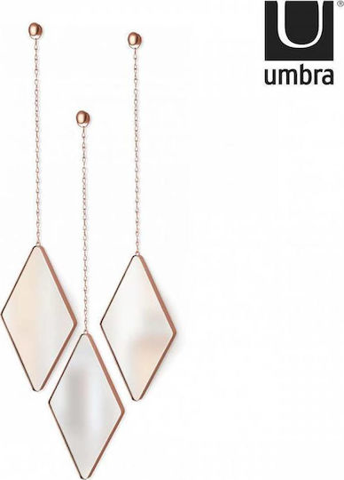 Umbra Wall Mirror with Gold Metallic Frame 28.6x38cm 3pcs