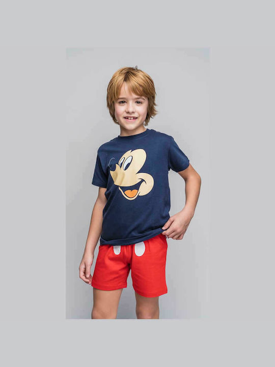 Cerda Pijama pentru copii De vară De bumbac Albastru marin Mickey Mouse