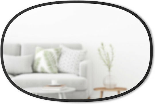Umbra Hub Oval Като Огледало за Стена с Черно Дърво Рамка 91x60см 1бр