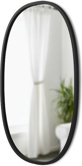Umbra Hub Oval Като Огледало за Стена с Черно Дърво Рамка 91x60см 1бр