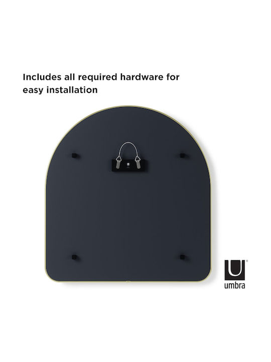 Umbra Hubba Oglindă de Perete cu Auriu Ramă din Metalic 92x87cm 1buc